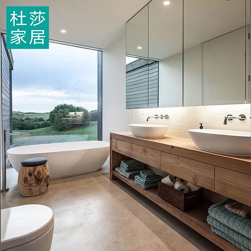 Mueble de baño, panel de roca, lavabo integrado, estilo japonés, viento silencioso, lavabo, combinación de mueble, nuevo estilo chino - imagen 4