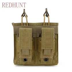 Bolsa MOLLE táctica doble cargador 9mm con tapa magnética