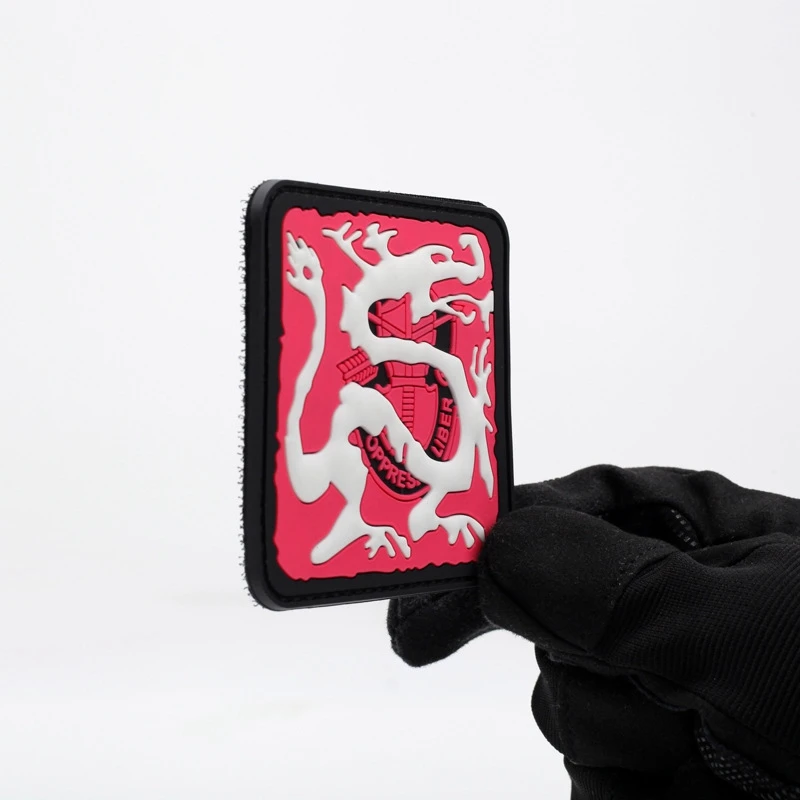 Parches de gancho y bucle de dragón, tácticas Ronin, insignia de moral de PVC, mochila, decoración de ropa, parche adhesivo noctilucente diy - imagen 4