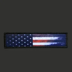 Parche táctico bandera EE. UU. desgastado estilo militar velcro