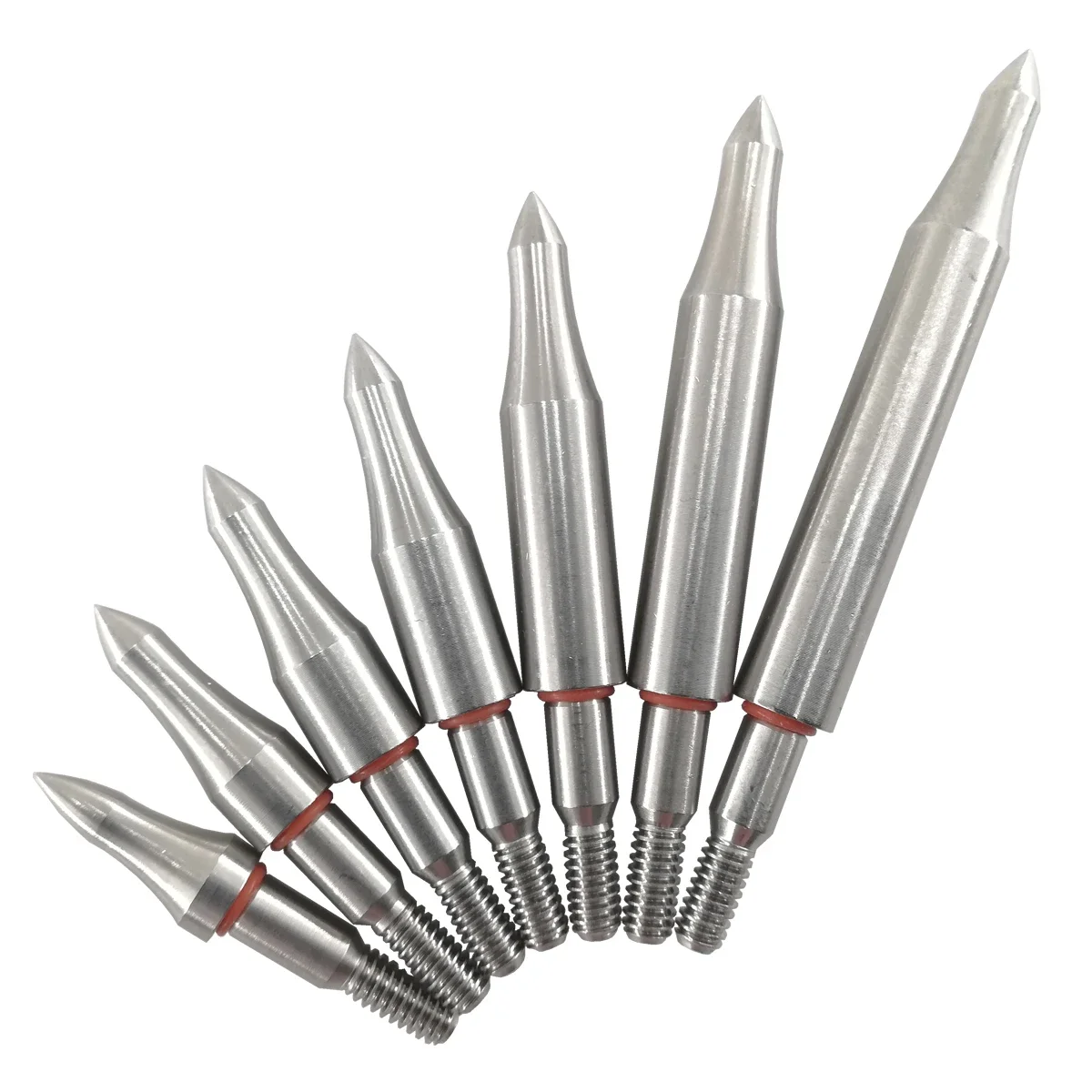 Punta de punta de flecha de acero inoxidable, 6/12 Uds., cabezal de flecha de punta ancha 75-300GR para eje de flecha ID6.2mm, accesorio de tiro con arco DIY - imagen 5
