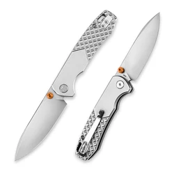 Cuchillo TRIVISA M390 hoja acero con mango titanio y clip