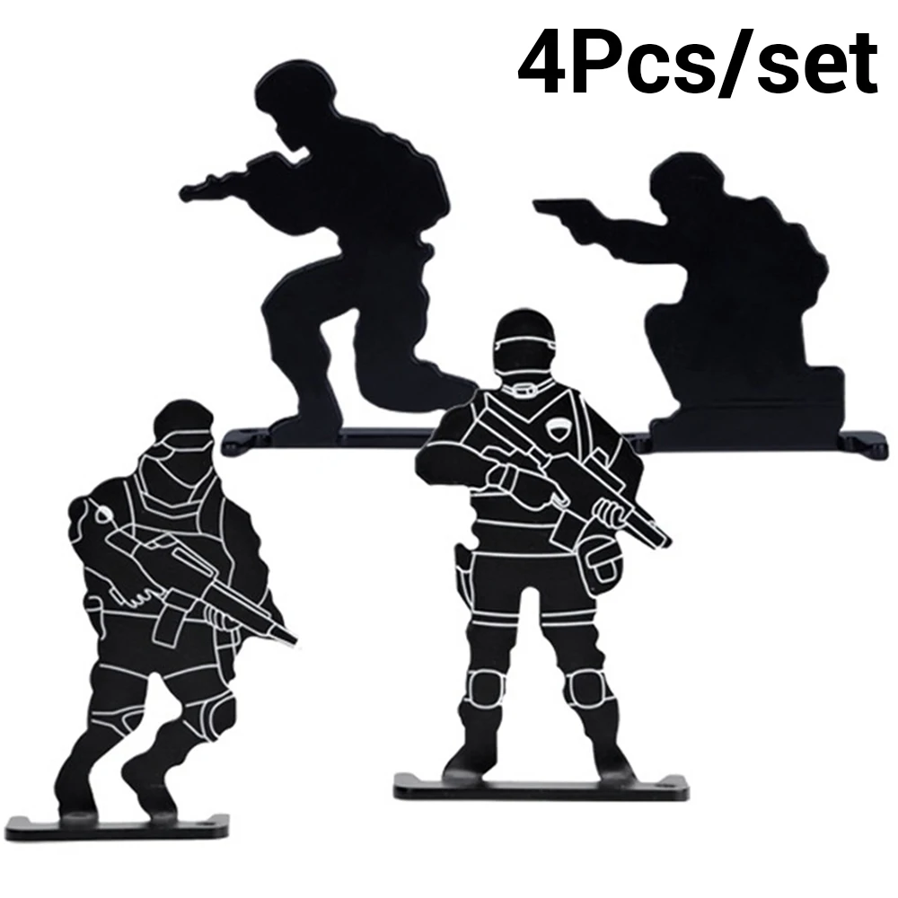 4 Uds. Objetivos de tiro de Metal Airsoft tiro entrenamiento práctica objetivo Paintball accesorios tiro con arco objetivo de caza