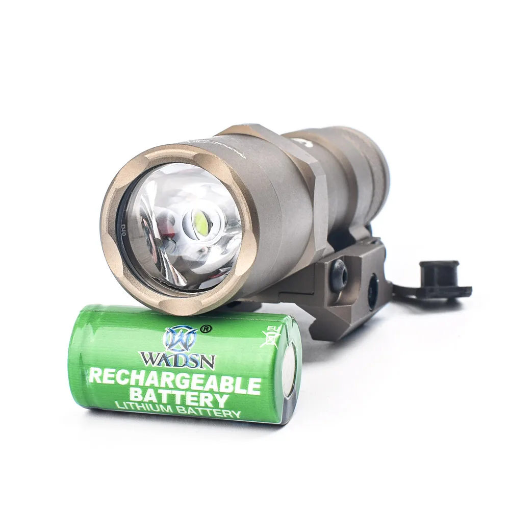 WADSN-linterna táctica M300B M300Mini para caza, lámpara de iluminación LED de 520 lúmenes, botón de pistola de aire de función única, interruptor de presión - imagen 3