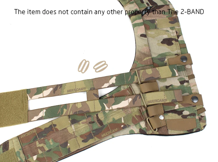 PEW TACTICAL CP STYLE AVS SET CUMMERBUND SKELETAL DE 2 bandas Airsoft - imagen 4