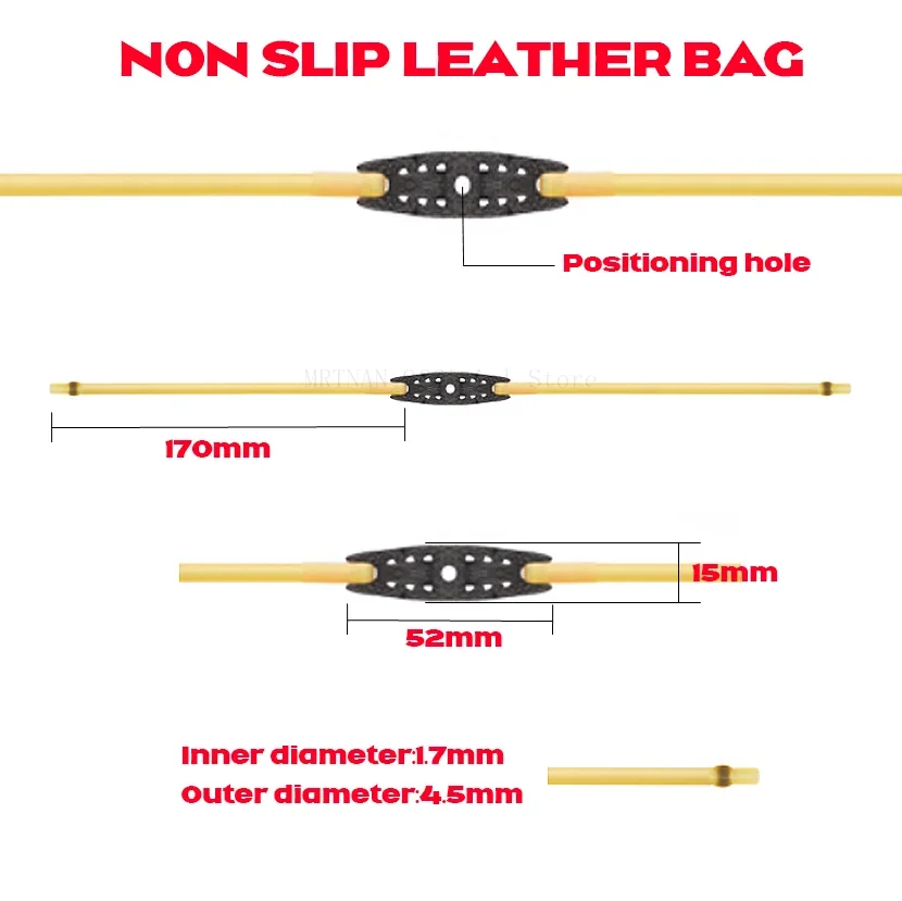 100% marca potente tirachinas de tiro banda de tubo de goma de látex Natural equipo elástico de catapulta banda de tubo de alta elasticidad - imagen 3