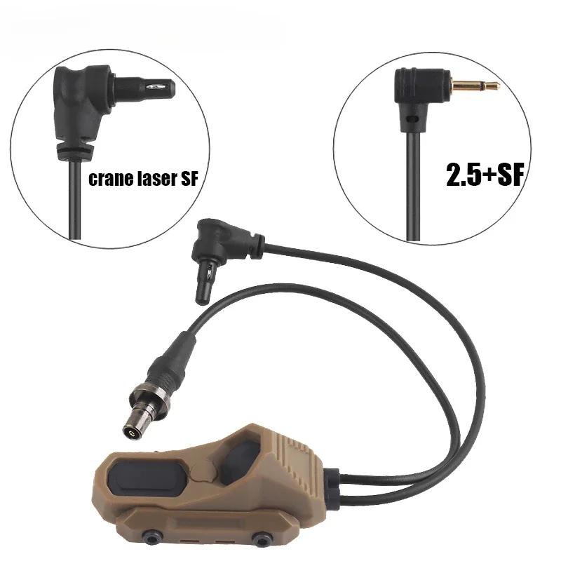 Interruptor remoto de control dual estilo AXON, almohadilla de presión en línea con botón pulsador, compatible con SF, 2,5 y enchufes de grúa - imagen 2