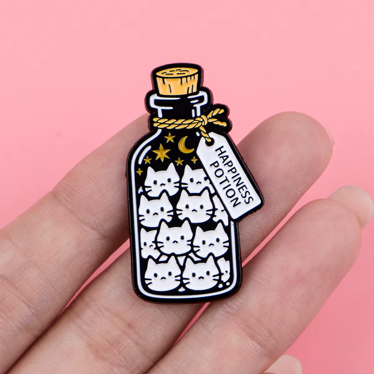Pin esmaltado gato mago – Insignia decorativa para mochila o solapa - imagen 5