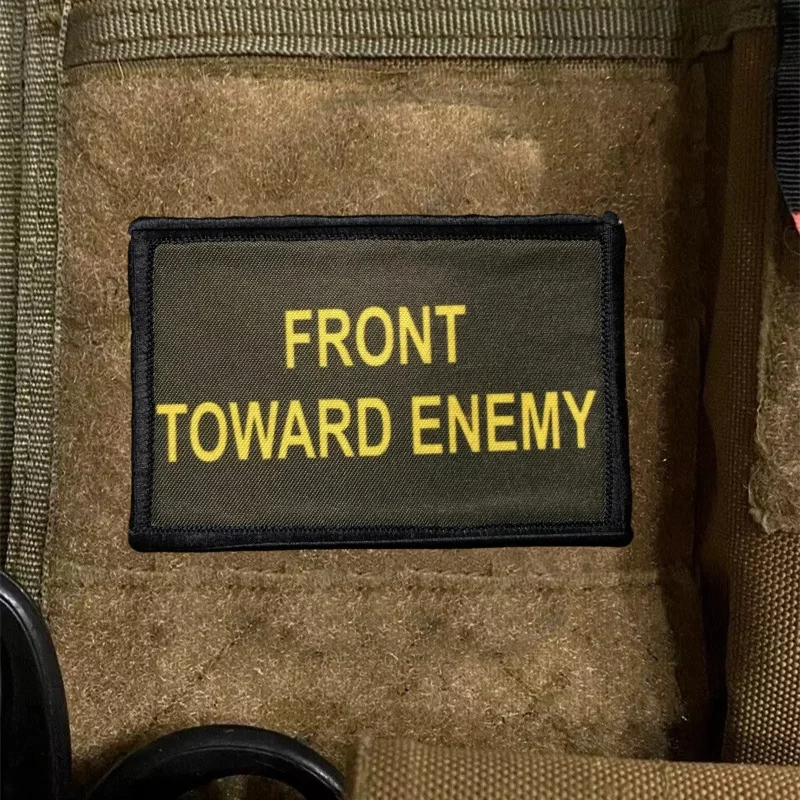 Insignias de moral táctica Front Toward Enemy, parche impreso con gancho y bucle, parches militares, pegatina para mochila para ropa, brazalete - imagen 5