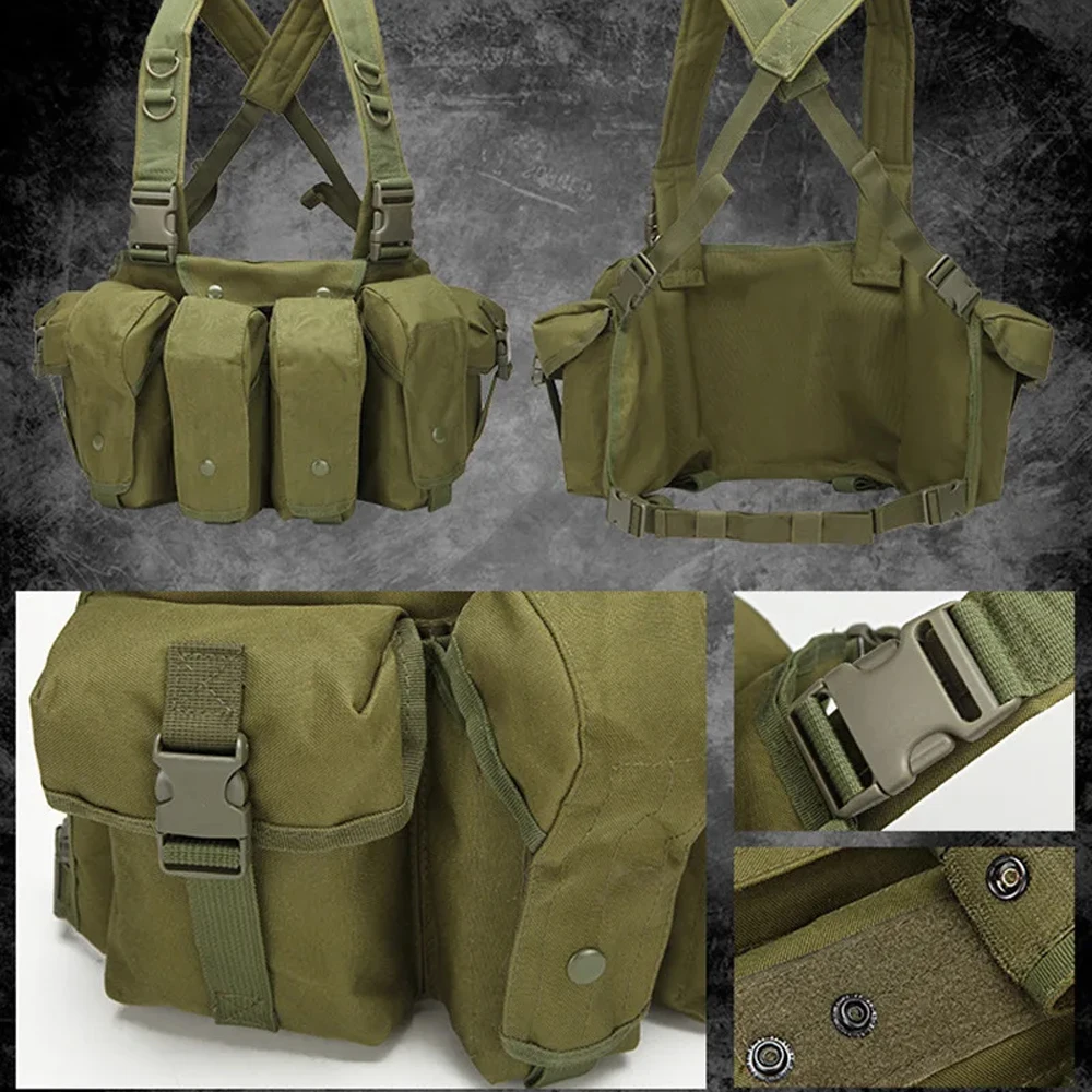Nuevo juego CS al aire libre caza táctico AK chaleco pecho Rig AR AK 47 revista chaleco Molle bolsa de accesorios de extracción rápida - imagen 5