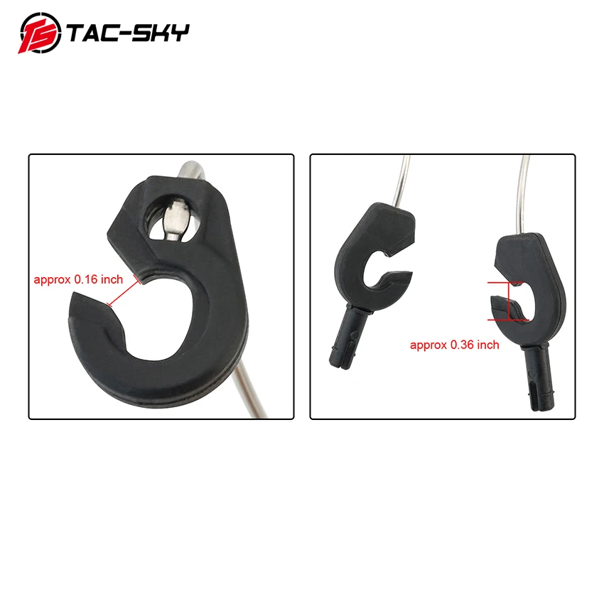 TAC-SKY Walkie-talkie táctico, diadema, accesorios para auriculares de tiro COMTAC, orejeras de caza con reducción activa de ruido - imagen 4