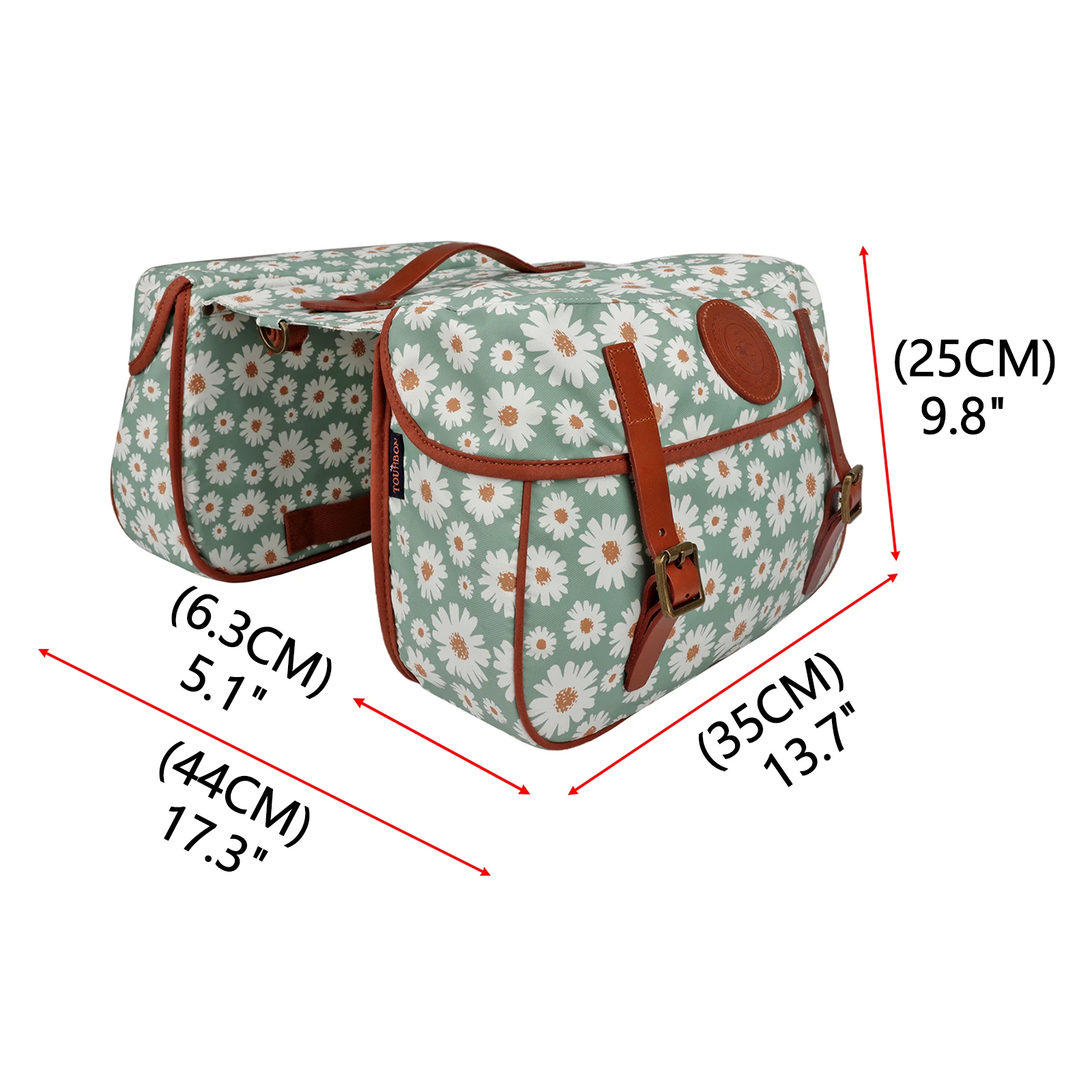 Tourbon-Bolsa de almacenamiento para asiento trasero de bicicleta, portaequipajes de lona encerada, Estilo Vintage, accesorios para ciclismo - imagen 4