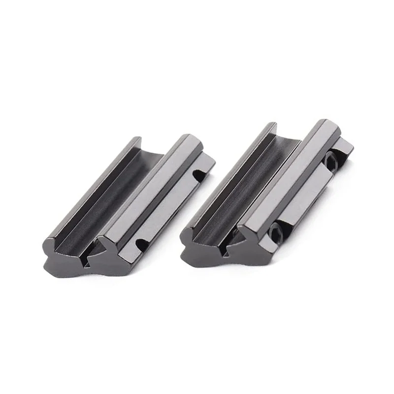 Adaptador ajustable de riel de montaje de alcance, Base de 2 uds., cola de milano de 11mm a Picatinny de 20mm, para óptica de caza, accesorios para pistola de juguete - imagen 3