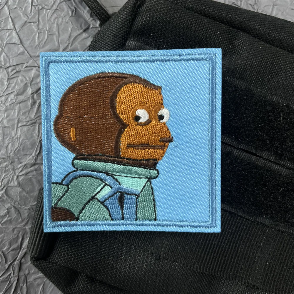 Parche de Animal de dibujos animados bordado en la ropa, insignias de mono, mochila militar táctica, parches de gancho y bucle, pegatinas - imagen 5