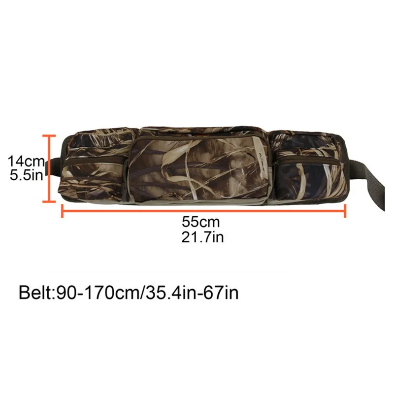Riñonera de camuflaje biónico, bolsa deportiva de franela, ajustable, ideal para caza, pesca y montañismo - imagen 4