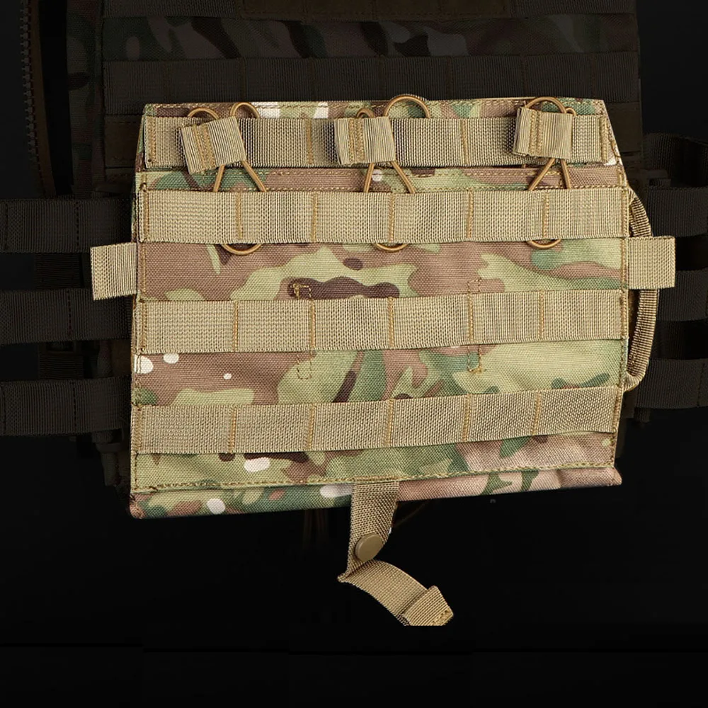 Placa frontal táctica desmontable, bolsa Triple para revistas, Panel MOLLE 5,56 M4 para chaleco AVS JPC, accesorios de caza de nailon - imagen 2