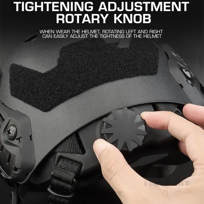 Casco de caza con cabeza de cuerda fija, sistema de conexión de suspensión de casco táctico rápido, accesorios para casco, accesorios de caza - imagen 3