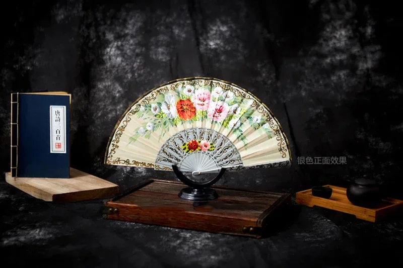 Abanico de madera para baile en grupo español, abanico plegable clásico multicolor, modelo de pasarela - imagen 4