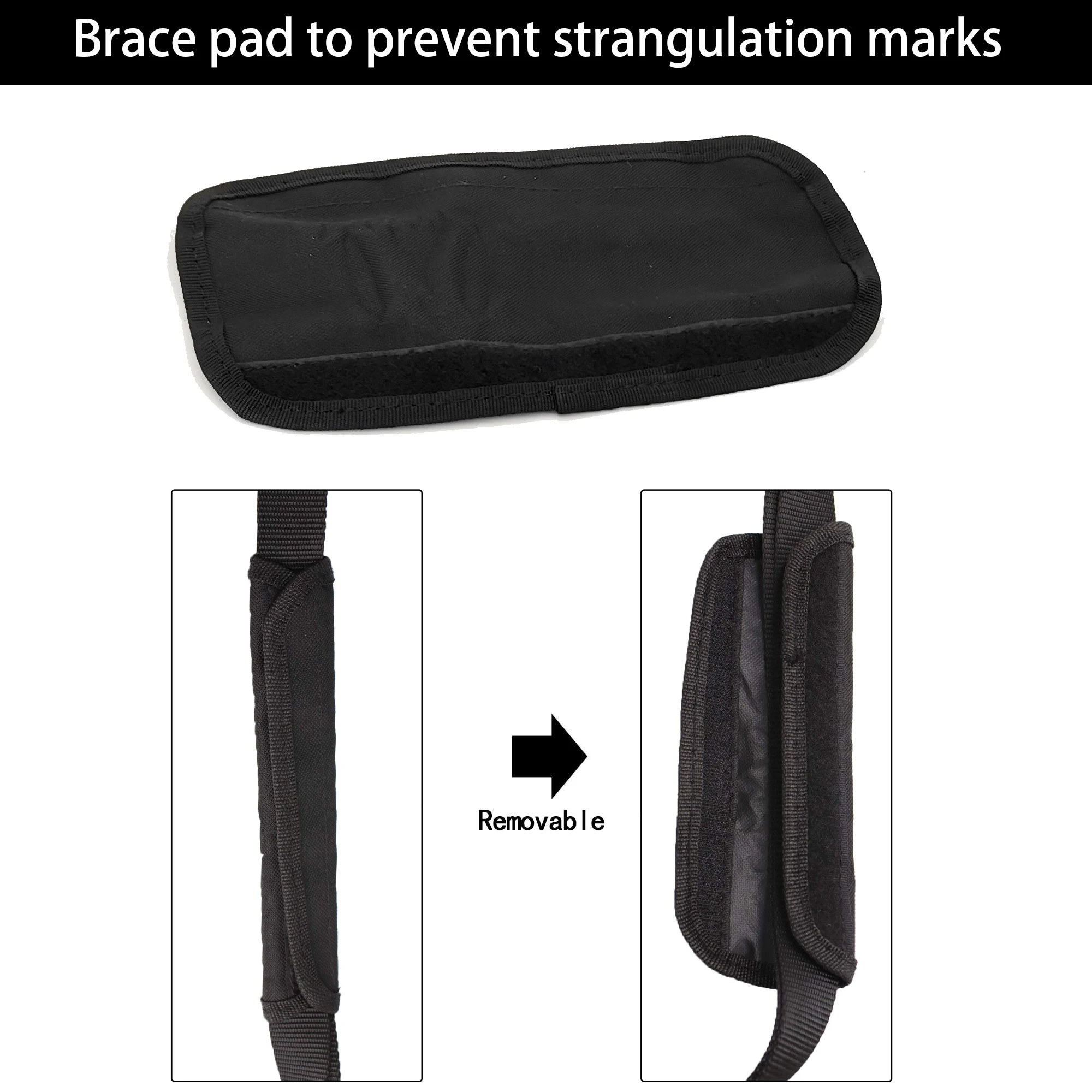 Eslinga duradera con gancho de metal, eslinga tradicional de longitud de ajuste rápido para exteriores, negro, verde, caqui - imagen 5