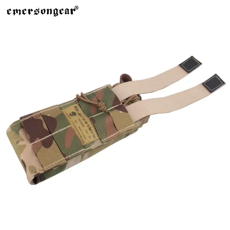 Emersongear 556 pistola individual abierta bolsa para revistas M4 Rifle táctico Mag bolsa Panel engranaje MOLLE Airsoft caza combate Nylon - imagen 4