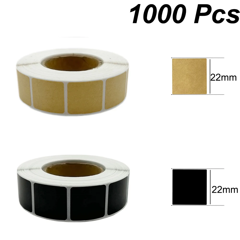 1000/Uds. Objetivo de tiro 22mm cuadrado marrón negro reparación objetivo pegatinas tiro objetivo Bullseye pegatinas accesorios de tiro - imagen 2