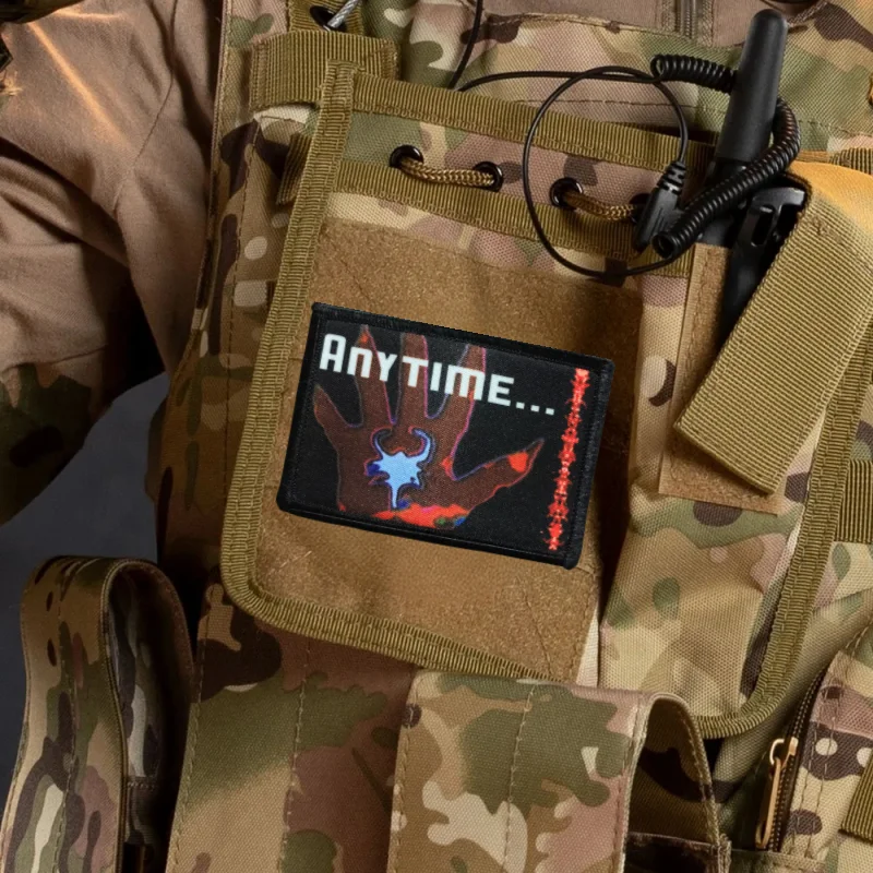 PREDATOR Anytime-pegatina de moral táctica, insignia de palma personalizada, parche para brazalete, gancho militar y bucle, pegatinas para sombrero y mochila - imagen 4