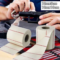 Paño de limpieza de pistola de 5cm/10cm, parches anchos DIY, paño de algodón de limpieza de 10M para Rifle, pistola, escopeta, Kit de limpieza de pistola de caza