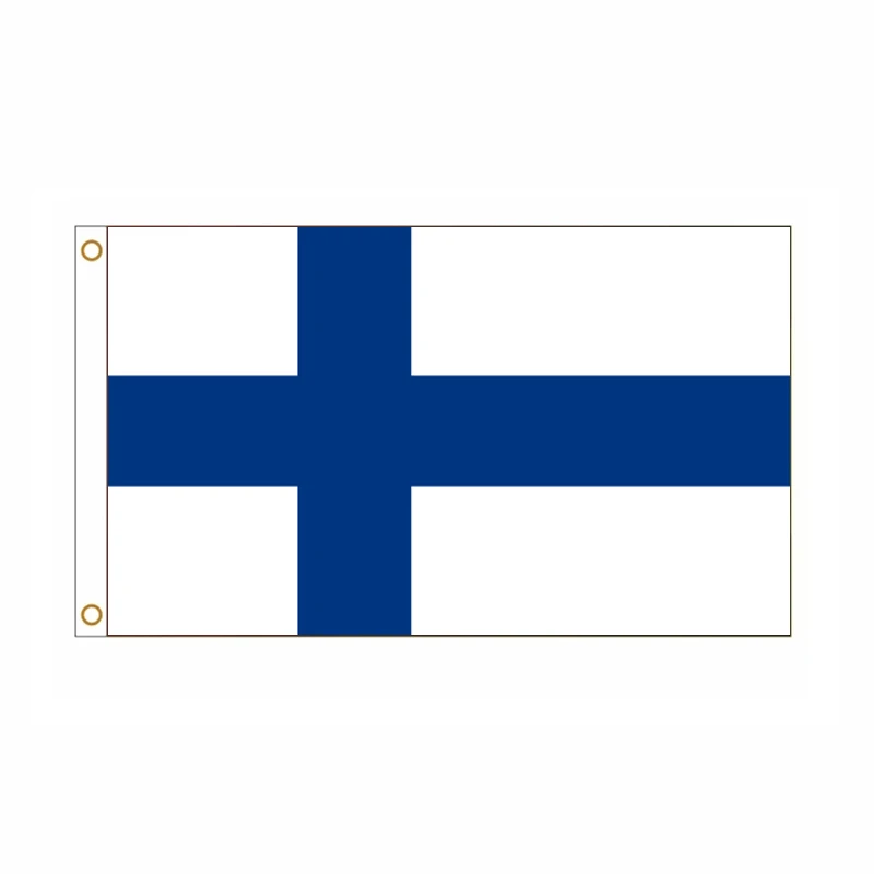 5 unids/lote bandera nacional de Finlandia 90x150cm bandera de Finlandia bandera nacional de la República de Finlandia al por mayor - imagen 2