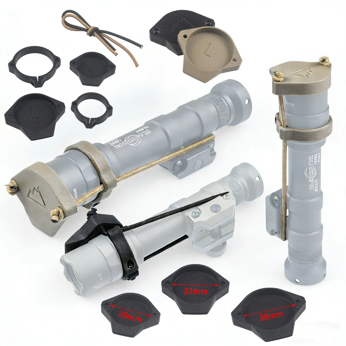 Protector de lente y cubierta protectora para linterna SureFire compatible