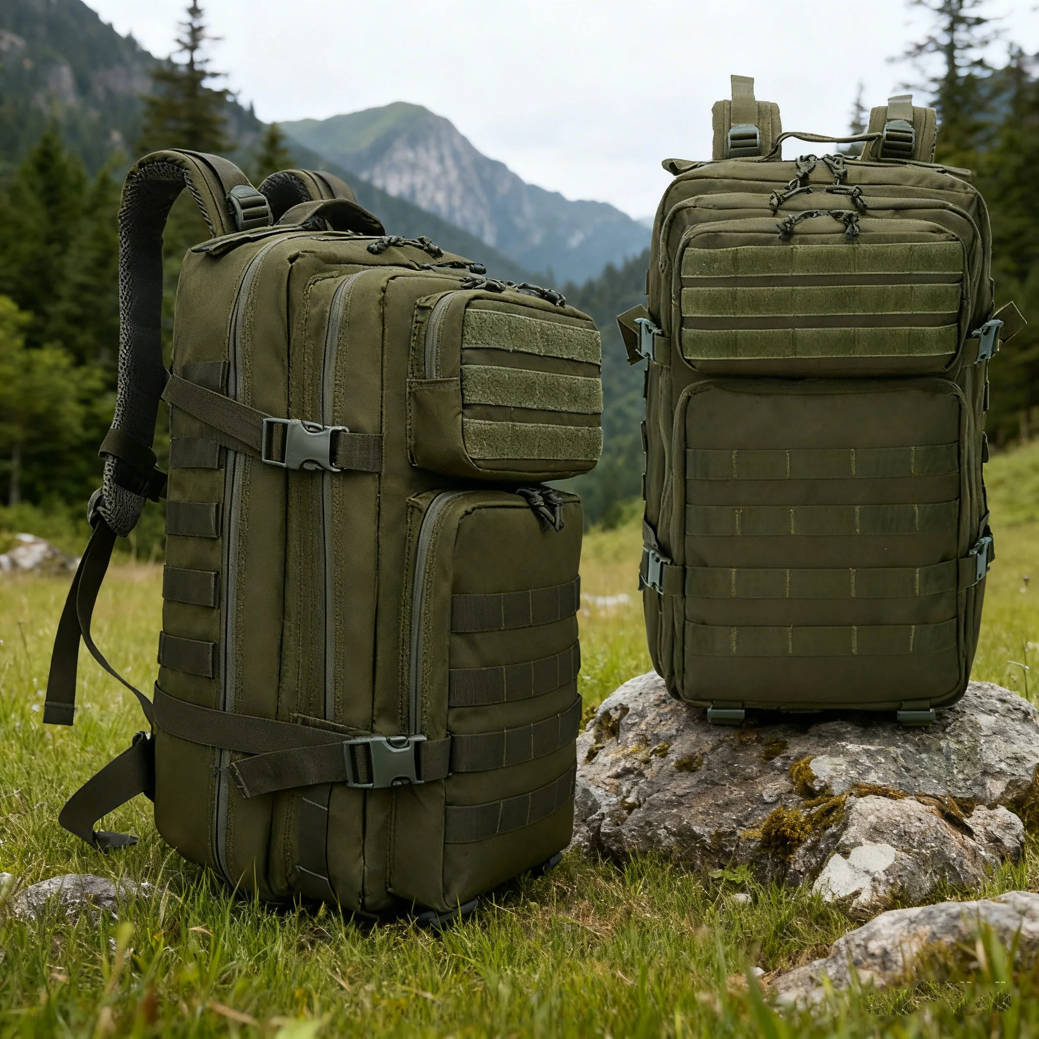 Mochila militar de camuflaje de 50L, bolsa táctica militar para hombre, mochila 3C, mochila para caza y senderismo, bolsa impermeable y a prueba de insectos - imagen 2