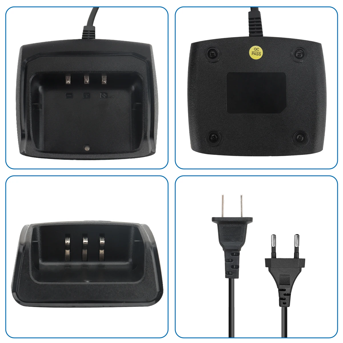 Cargador de escritorio Baofeng UV-K61 original US/EU con base enchufe - imagen 5