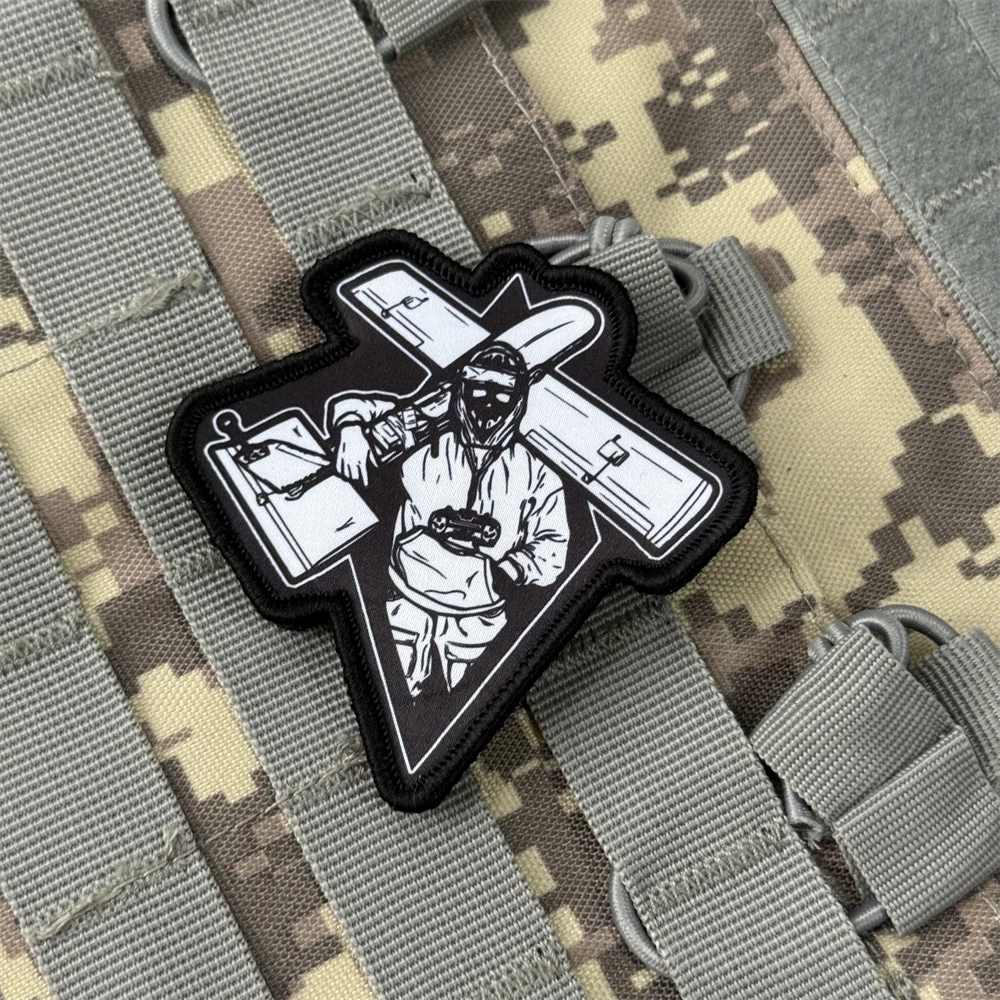 Parche Chevron "Modelador de aviones", insignia de moral táctica, emblema del ejército militar, pegatina para mochila, parches con gancho impreso para ropa - imagen 4