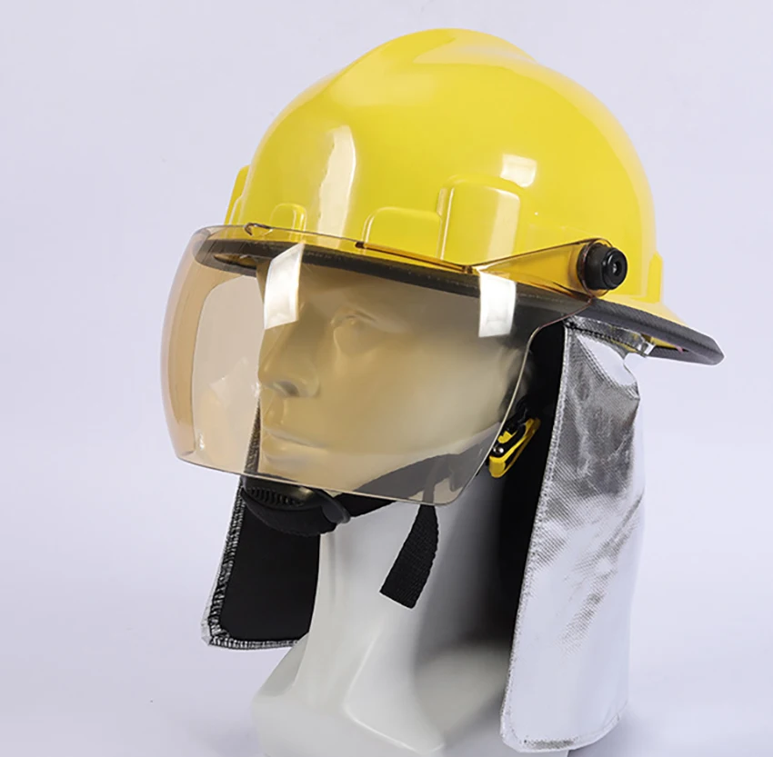Casco de seguridad ABS para bomberos, protector de rescate de emergencia con máscara de capa, estilo coreano, CE, el más nuevo diseño - imagen 5
