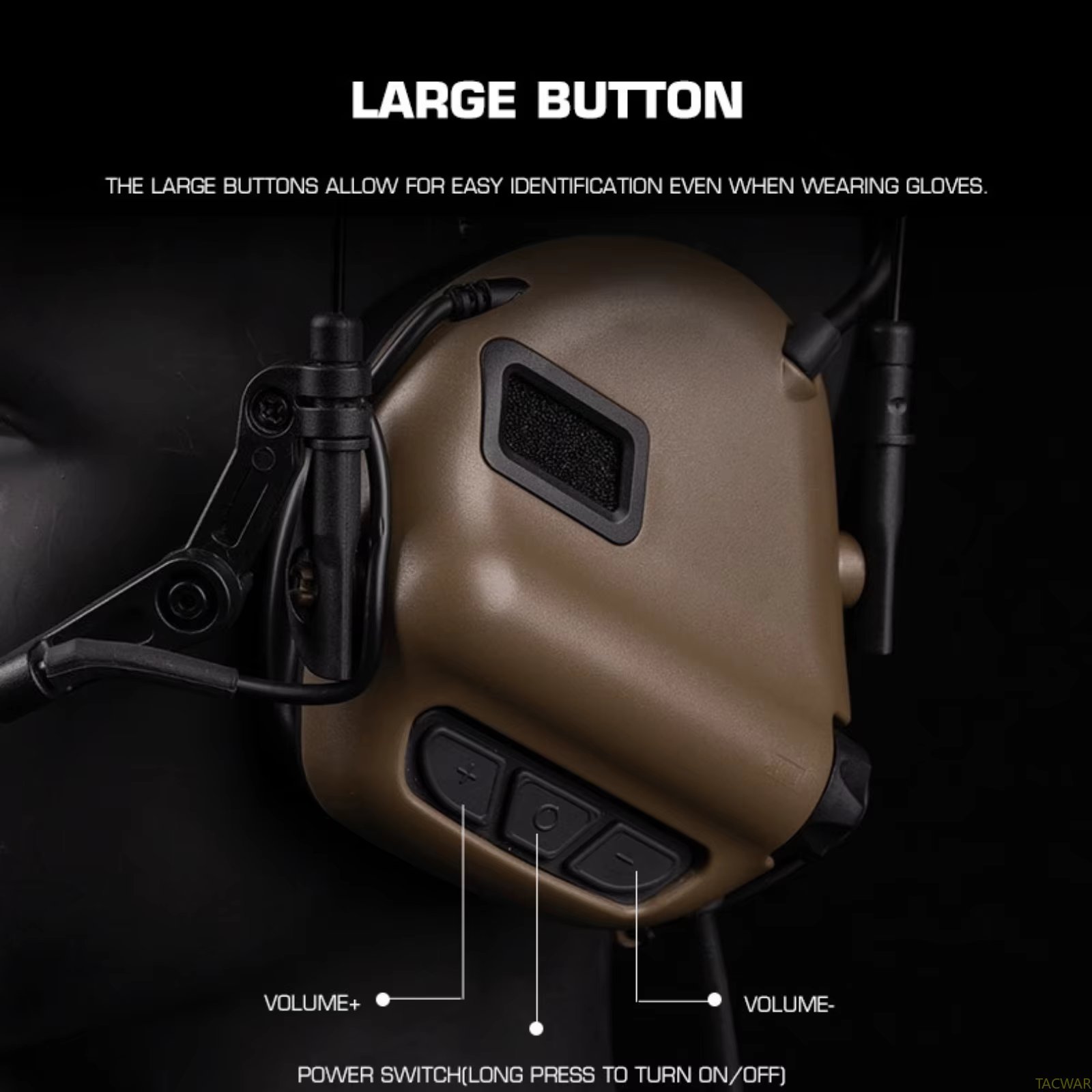 Auriculares tácticos TH7 con reducción de ruido y adaptador casco - imagen 5
