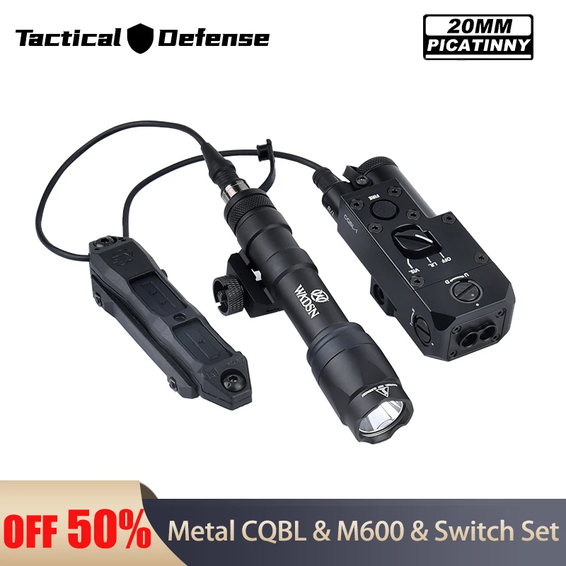 WADSN-puntero láser para caza, CQBL-1 de Metal, rojo, verde, azul, IR, arma Airsoft, riel Picatinny, 20mm