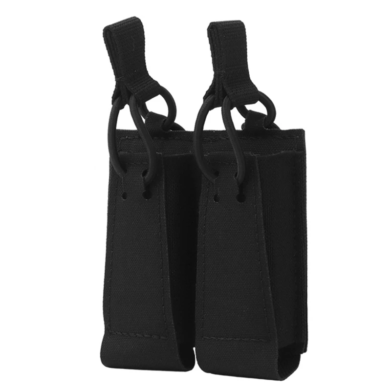 Paquete elástico de camuflaje doble magezine, bolsa pequeña, dos lados, MOLLE, adecuado para cinturones tácticos - imagen 4