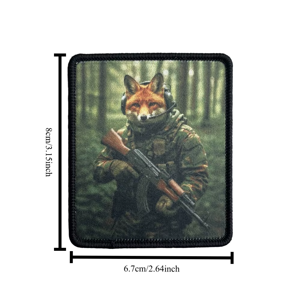 Parche táctico zorro con gancho y bucle para gorra mochila - imagen 2