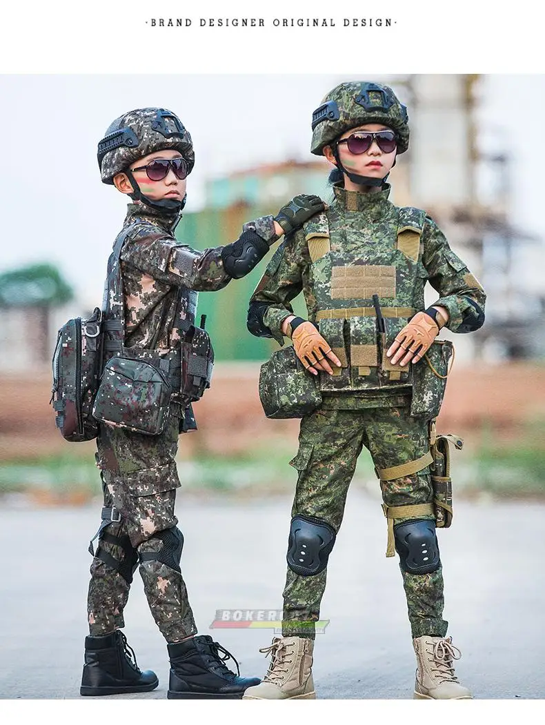 Traje de camuflaje para niños de las fuerzas especiales, traje de escenario de Halloween de manga larga, estilo Otoño e Invierno - imagen 5