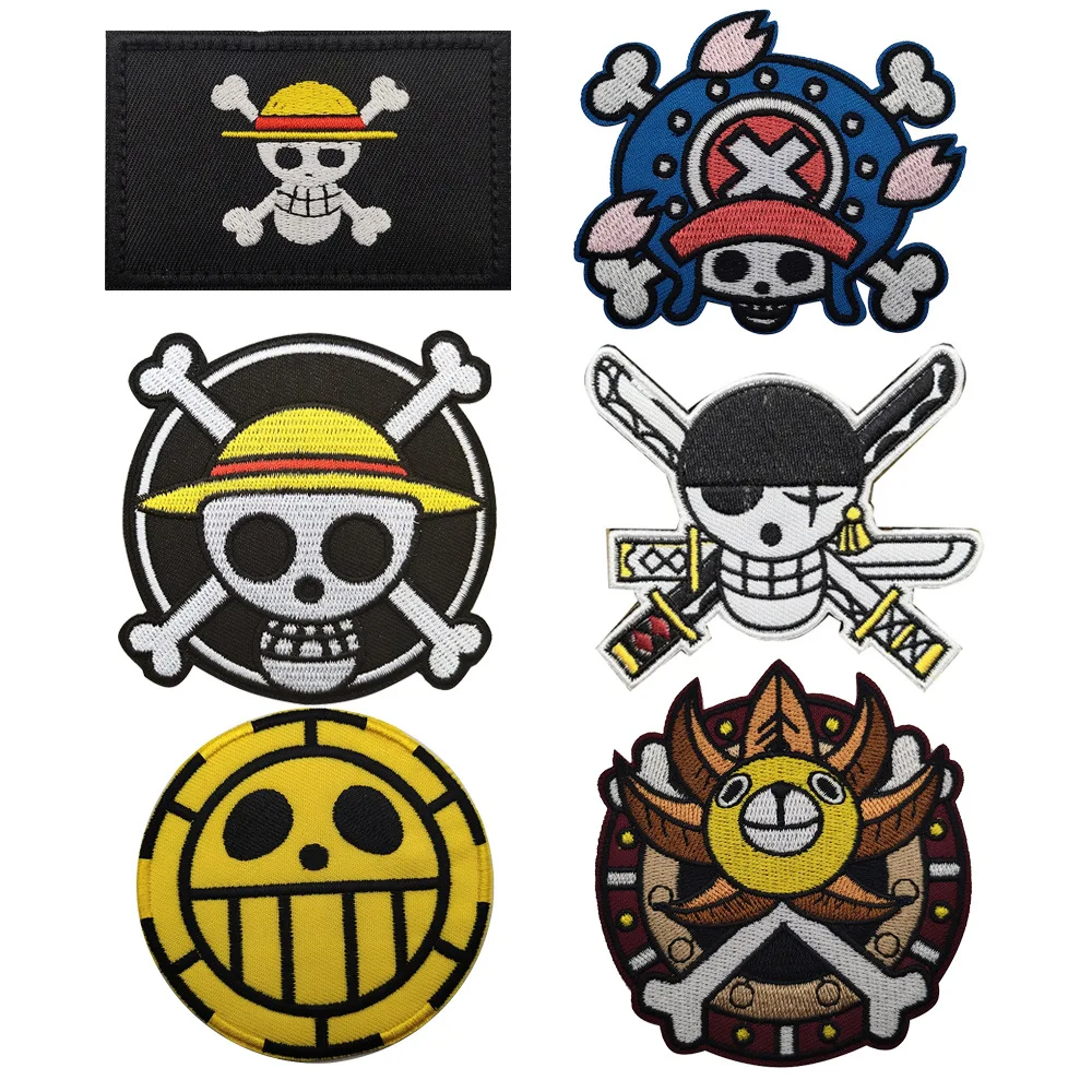 Lvfei-parches bordados de dibujos animados, insignia con logotipo de pirata, accesorios de costura para ropa y bolsos - imagen 2