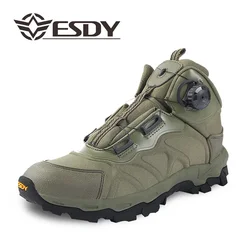 Botines tácticos impermeables lona hebilla automática