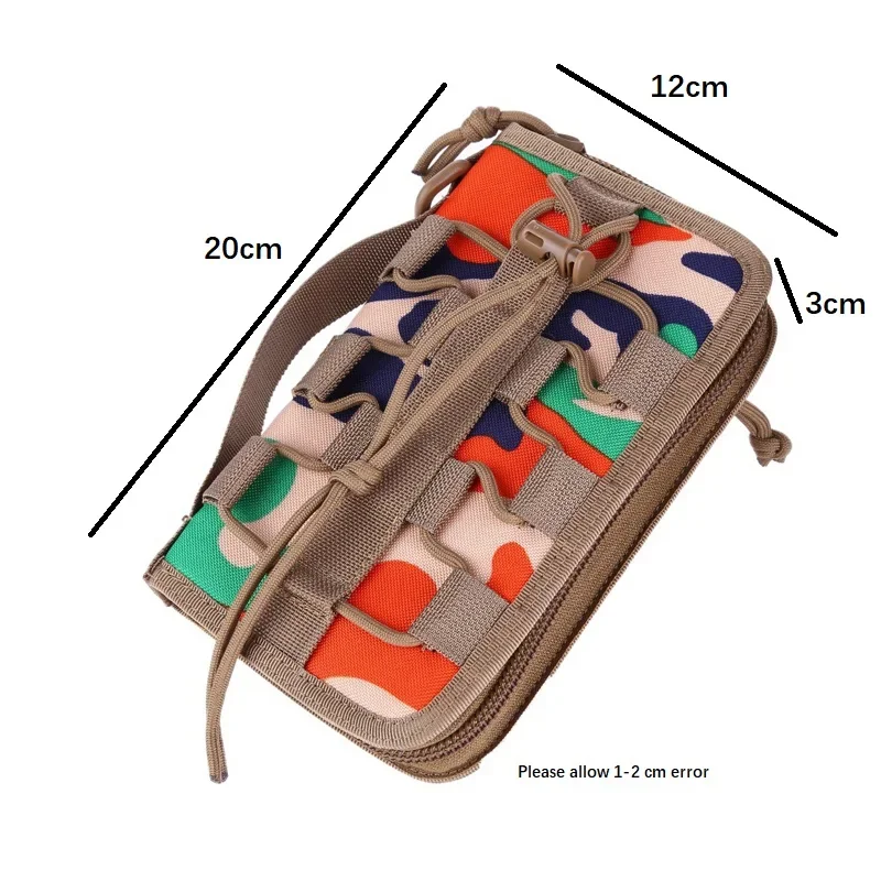 Monedero táctico MOLLE, cartera para hombre, EDC x-lock, soporte para teléfono, organizador de tarjetas, bolso de mano con cremallera, accesorios para acampar y cazar - imagen 4