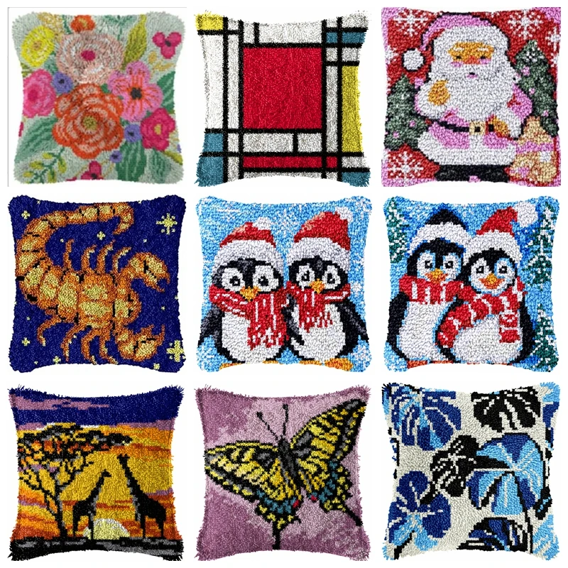 Kit de ganchillo clásico retro con mariposa y almohadilla de botones
