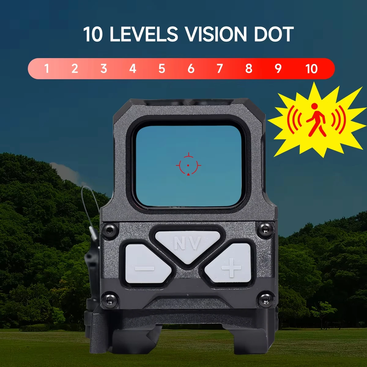 GEN II con lupa V3XM, Rifle de caza holográfico, óptica, punto rojo, mira a prueba de golpes, riel de 20mm con marcas originales - imagen 5