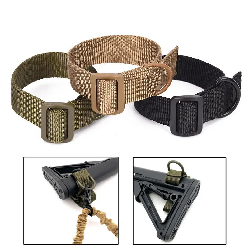 Adaptador de eslinga de culata Airsoft, eslinga táctica para pistola, eslinga ajustable para Rifle, correa de nailon con bucle de anillo en D para caza - imagen 4