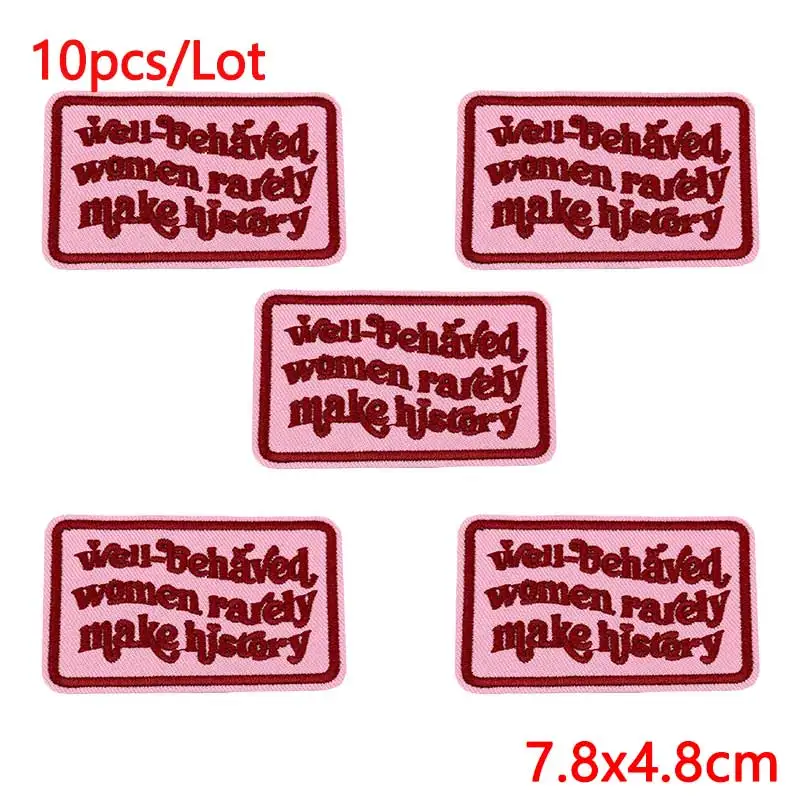 10 unids/lote de parches bordados con letras de dibujos animados para ropa, parches termoadhesivos para planchar con animales de Hip-Hop, chaqueta, insignia de vacaciones - imagen 3