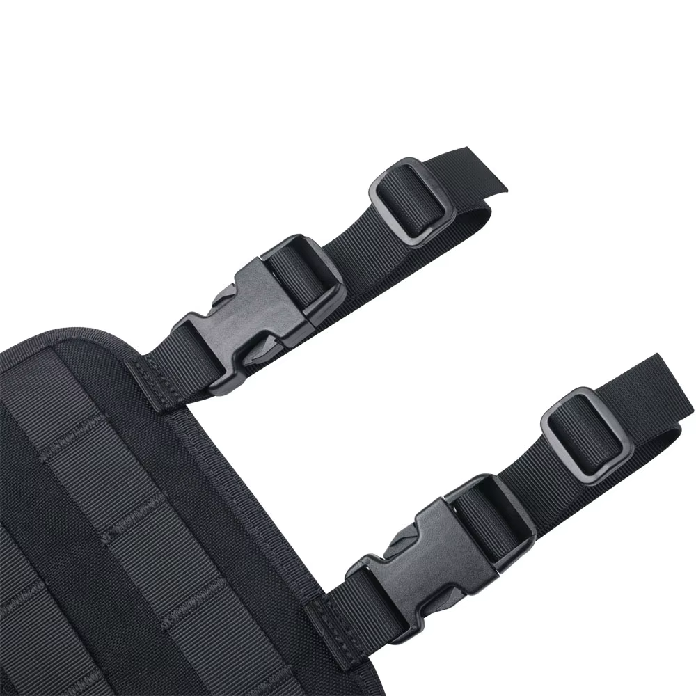Panel MOLLE táctico para pierna con bolsa herramientas y clip pistola - imagen 3