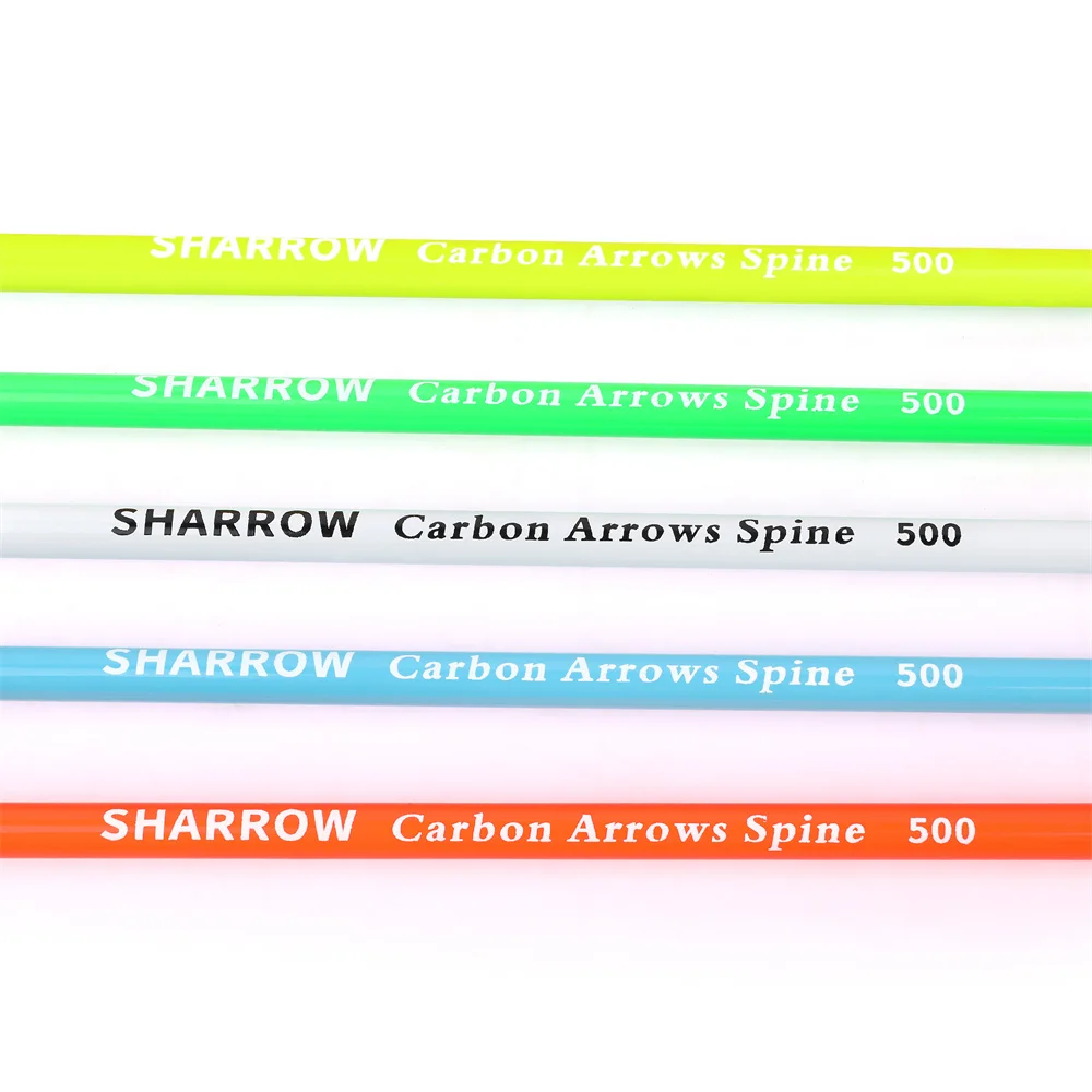 6/12 Uds flechas de carbono mezcladas 31,57 pulgadas columna vertebral 500 600 con pluma Natural de 4 "punto de objetivo de 100 granos para tiro con arco - imagen 5