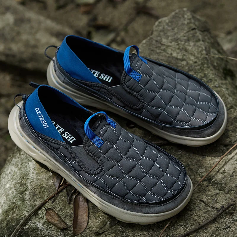 O.Z.THESHI, zapatos de senderismo transpirables, botas de trekking de malla, zapatillas deportivas para exteriores, zapatos ligeros informales de montaña con elásticos en el tobillo - imagen 5