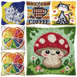 Almohada bordada con dibujos animados - kit de gancho de pestillo