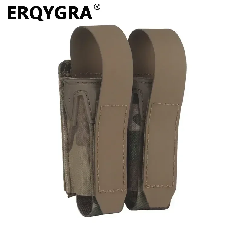 ERQYGRA-bolsa táctica tipo K de 9MM, doble Mag, sistema Molle, accesorios de Paintball, riñonera, equipo de tiro para revistas de caza - imagen 2